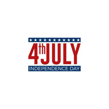 Modern 4 Temmuz Amerika Birleşik Devletleri Bağımsızlık Günü Kutlama Bayrağı Başlık Afiş Mavi ve Kırmızı Renk Kişisel ve yüksek son görünüm ile tüm İş Şirketi için