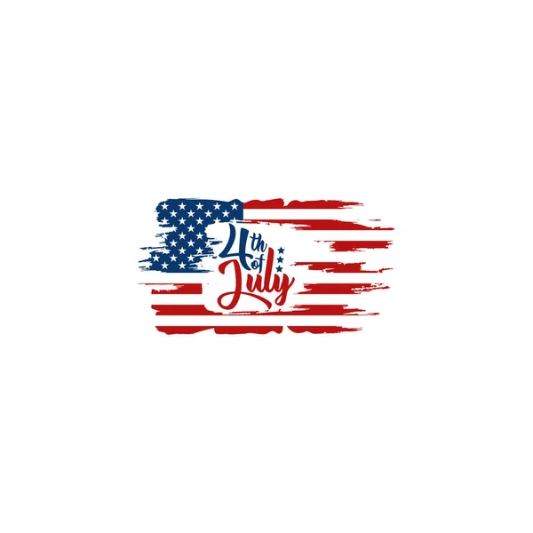 Moderne Quatrième Juillet États Unis Independence Day Celebration Flag Background — Image vectorielle