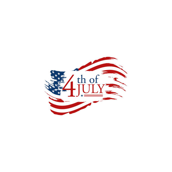 Modern Fourth Of July United States Independence Day Celebration Flag Background Header Banner Blue and Red Color For Personal and all Business Company with High end Look