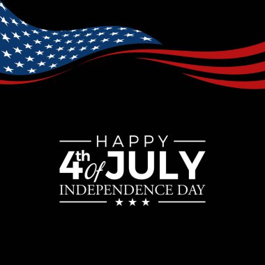 Modern 4 Temmuz Amerika Birleşik Devletleri Bağımsızlık Günü Kutlama Bayrağı Başlık Afiş Mavi ve Kırmızı Renk Kişisel ve yüksek son görünüm ile tüm İş Şirketi için