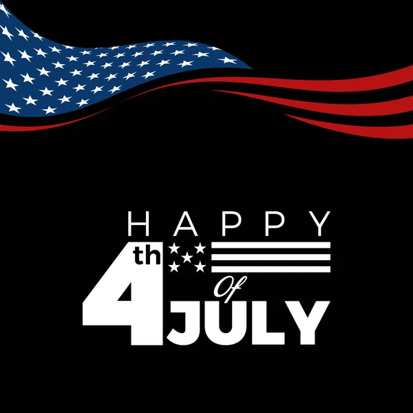 Moderno Quatro Julho Estados Unidos Dia Independência Celebração Bandeira Fundo — Vetor de Stock
