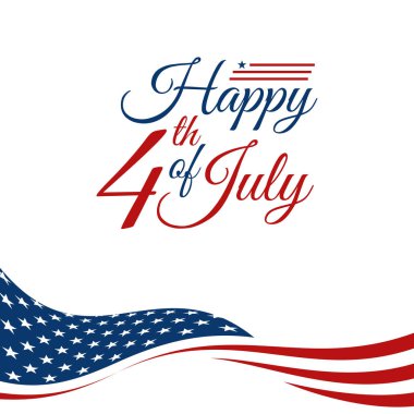 Modern 4 Temmuz Amerika Birleşik Devletleri Bağımsızlık Günü Kutlama Bayrağı Başlık Afiş Mavi ve Kırmızı Renk Kişisel ve yüksek son görünüm ile tüm İş Şirketi için