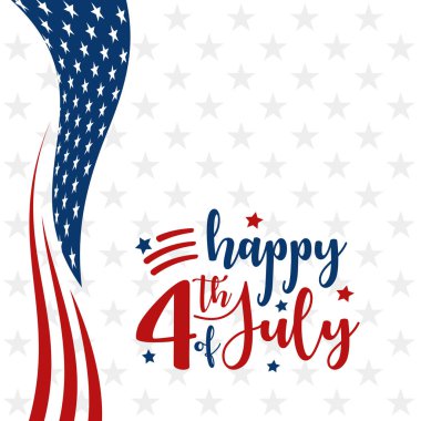 Modern 4 Temmuz Amerika Birleşik Devletleri Bağımsızlık Günü Kutlama Bayrağı Başlık Afiş Mavi ve Kırmızı Renk Kişisel ve yüksek son görünüm ile tüm İş Şirketi için