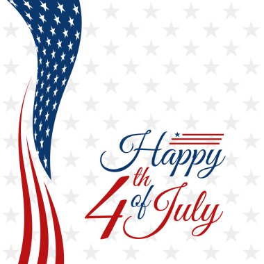 Modern 4 Temmuz Amerika Birleşik Devletleri Bağımsızlık Günü Kutlama Bayrağı Başlık Afiş Mavi ve Kırmızı Renk Kişisel ve yüksek son görünüm ile tüm İş Şirketi için