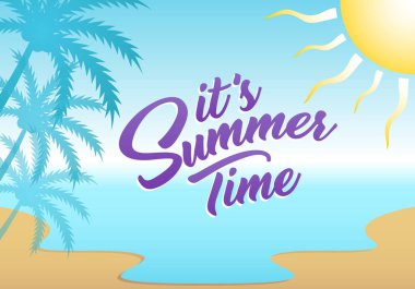 Benzersiz Modern Yaz Saati Tasarım Arka Plan Banner Şablon metin ile Bu Kişisel ve Tüm İş Şirketi Için Kullanılan Yaz Zamanı