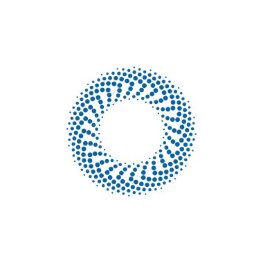 Modern Soyut Halftone Nokta çerçeve kenarlık Şirket Sağlık Teknolojisi Simgesi veya Logosu high end görünüm ile