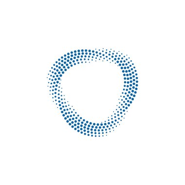 Modern Soyut Halftone Nokta çerçeve kenarlık Şirket Sağlık Teknolojisi Simgesi veya Logosu high end görünüm ile