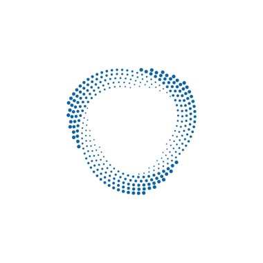 Modern Soyut Halftone Nokta çerçeve kenarlık Şirket Sağlık Teknolojisi Simgesi veya Logosu high end görünüm ile