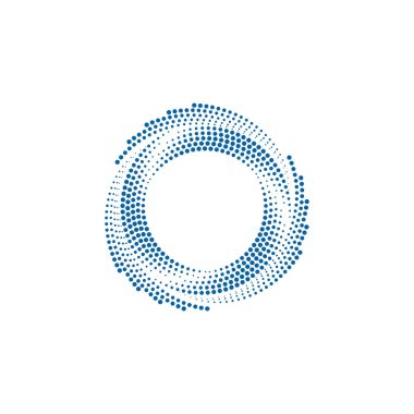 Modern Soyut Halftone Nokta çerçeve kenarlık Şirket Sağlık Teknolojisi Simgesi veya Logosu high end görünüm ile