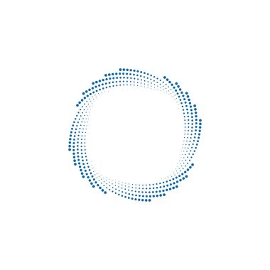 Modern Soyut Halftone Nokta çerçeve kenarlık Şirket Sağlık Teknolojisi Simgesi veya Logosu high end görünüm ile