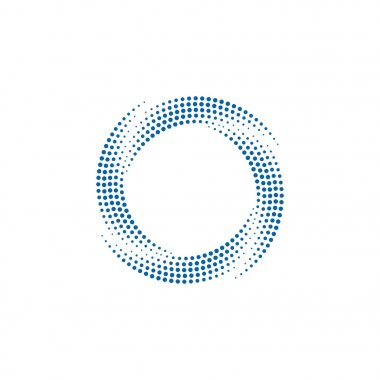Modern Soyut Halftone Nokta çerçeve kenarlık Şirket Sağlık Teknolojisi Simgesi veya Logosu high end görünüm ile