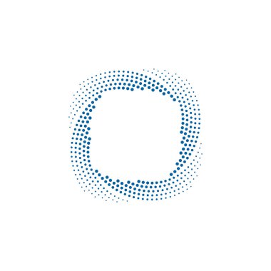 Modern Soyut Halftone Nokta çerçeve kenarlık Şirket Sağlık Teknolojisi Simgesi veya Logosu high end görünüm ile