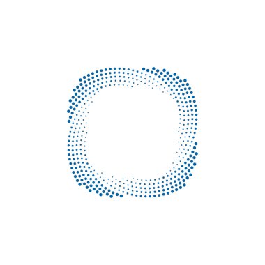 Modern Soyut Halftone Nokta çerçeve kenarlık Şirket Sağlık Teknolojisi Simgesi veya Logosu high end görünüm ile
