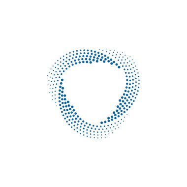Modern Soyut Halftone Nokta çerçeve kenarlık Şirket Sağlık Teknolojisi Simgesi veya Logosu high end görünüm ile