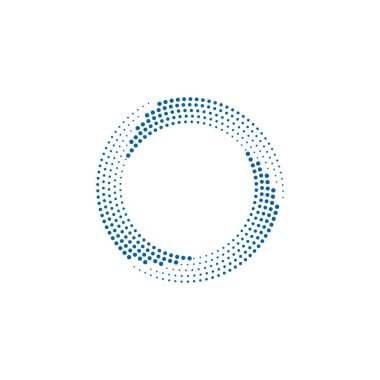 Modern Soyut Halftone Nokta çerçeve kenarlık Şirket Sağlık Teknolojisi Simgesi veya Logosu high end görünüm ile