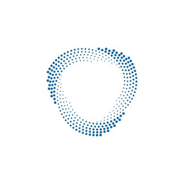 Modern Soyut Halftone Nokta çerçeve kenarlık Şirket Sağlık Teknolojisi Simgesi veya Logosu high end görünüm ile