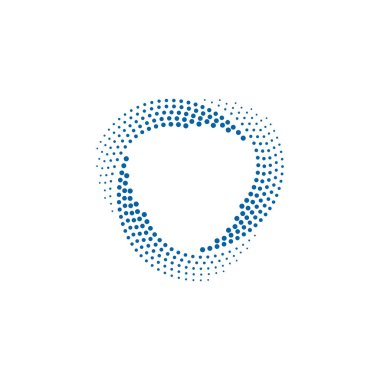 Modern Soyut Halftone Nokta çerçeve kenarlık Şirket Sağlık Teknolojisi Simgesi veya Logosu high end görünüm ile
