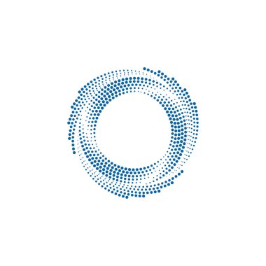 Modern Soyut Halftone Nokta çerçeve kenarlık Şirket Sağlık Teknolojisi Simgesi veya Logosu high end görünüm ile
