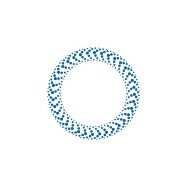 Modern Soyut Halftone Nokta çerçeve kenarlık Şirket Sağlık Teknolojisi Simgesi veya Logosu high end görünüm ile