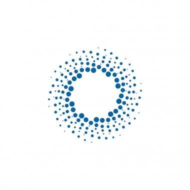 Modern Soyut Halftone Nokta çerçeve kenarlık Şirket Sağlık Teknolojisi Simgesi veya Logosu high end görünüm ile