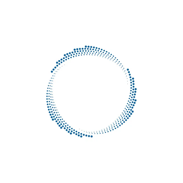 Frontera Abstracta Moderna Del Marco Los Puntos Del Medio Tono — Archivo Imágenes Vectoriales