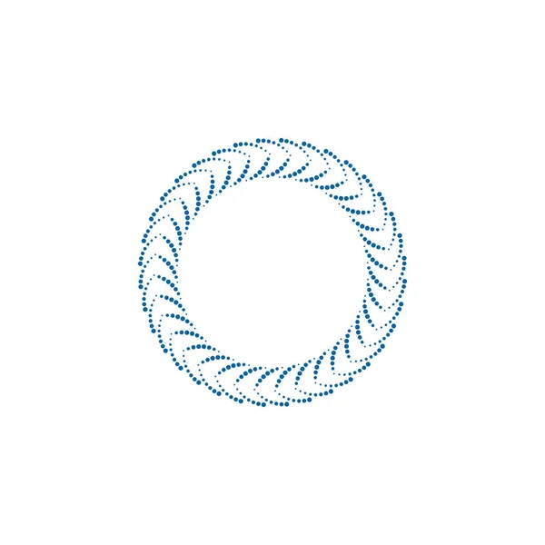 Contour Abstrait Moderne Cadre Points Demi Ton Pour Icône Logo — Image vectorielle