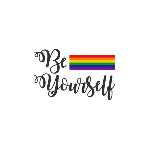 Drapeau Coeur Arc Ciel Coloré Lgbt Pride Lesbian Gay Bisexuel — Image vectorielle