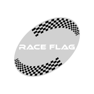 Modern Yarış Bayrağı Ek Daire Elips Arka Plan Şablontasarım Öğesi otomotiv şirketi logosu yüksek son görünüm ile çıkartma hızlı hız için