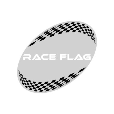 Modern Yarış Bayrağı Ek Daire Elips Arka Plan Şablontasarım Öğesi otomotiv şirketi logosu yüksek son görünüm ile çıkartma hızlı hız için