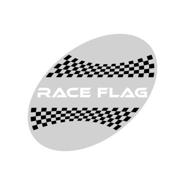 Modern Yarış Bayrağı Ek Daire Elips Arka Plan Şablontasarım Öğesi otomotiv şirketi logosu yüksek son görünüm ile çıkartma hızlı hız için