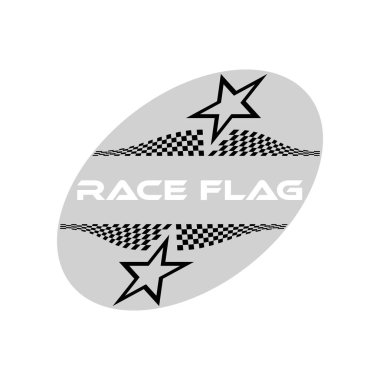 Modern Yarış Bayrağı Ek Daire Elips Arka Plan Şablontasarım Öğesi otomotiv şirketi logosu yüksek son görünüm ile çıkartma hızlı hız için