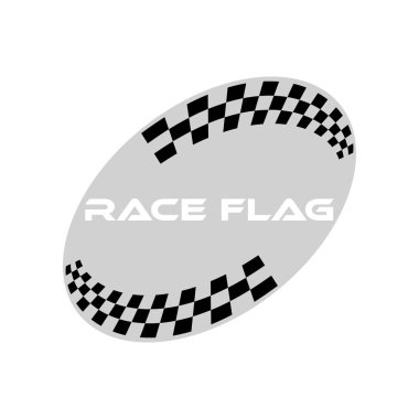 Modern Yarış Bayrağı Ek Daire Elips Arka Plan Şablontasarım Öğesi otomotiv şirketi logosu yüksek son görünüm ile çıkartma hızlı hız için