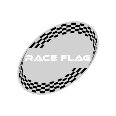 Modern Yarış Bayrağı Ek Daire Elips Arka Plan Şablontasarım Öğesi otomotiv şirketi logosu yüksek son görünüm ile çıkartma hızlı hız için