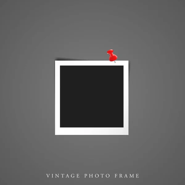 One Single Blank Foto Vintage Marco Blanco Negro Interior Con — Archivo Imágenes Vectoriales