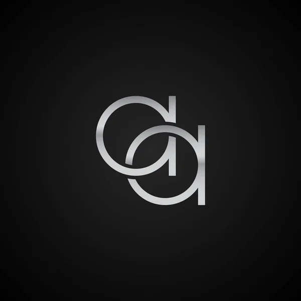Anfangsbuchstaben Elegante Logo Vorlage Vektor Kreative Unternehmen Schwarz Und Silber — Stockvektor