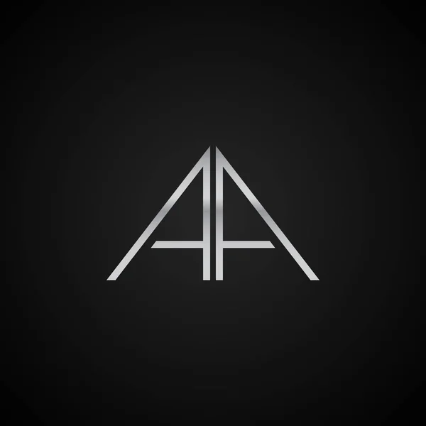 Lettre Initiale Élégant Modèle Logo Vecteur Entreprise Créative Noir Argent — Image vectorielle