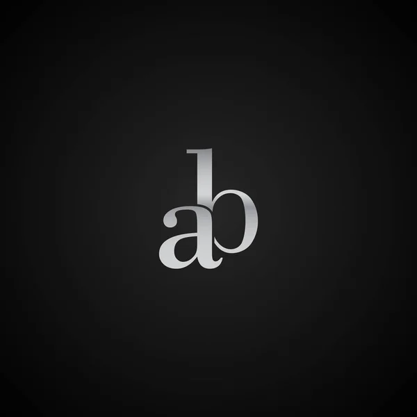Initial Letter Elegant Logo Template Vector Creative Business Black Silver — Stock Vector
