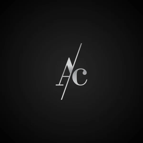 Початковий Лист Елегантний Логотип Шаблону Вектор Творчого Бізнесу Чорно Срібний — стоковий вектор