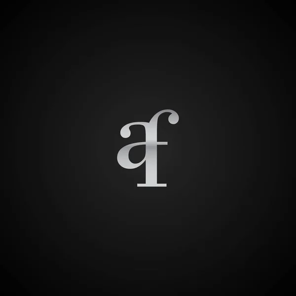 Initial Letter Elegant Logo Template Vector Creative Business Black Silver — Stock Vector