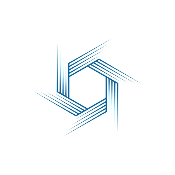 Аннотация Halftone Dots Hexagon Logo Photography Technology Business Health Company — стоковый вектор