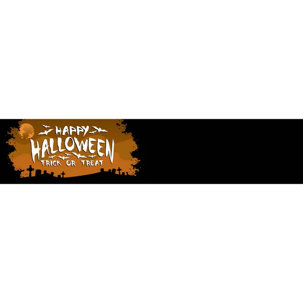 Joyeux Halloween Texte Bannière Bannière Trucs Friandises Vectoriels Vacances Avec — Image vectorielle