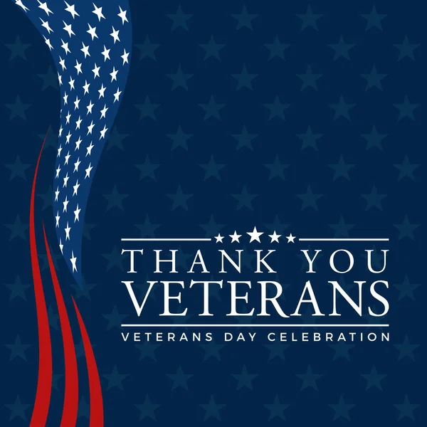 Moderní Veterans Day Celebration Background Header Banner Blue Red Color — Stockový vektor