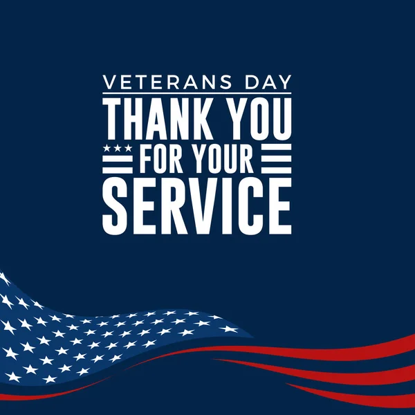 Modern Veterans Day Celebration Background Header Banner Blue Red Color — Stock Vector