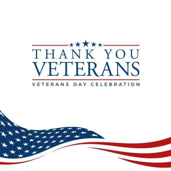 Moderní Veterans Day Celebration Background Header Banner Blue Red Color — Stockový vektor