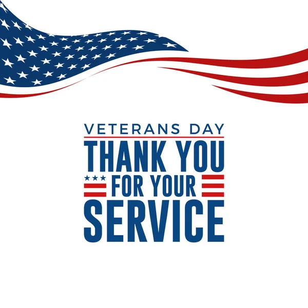 Modern Veterans Day Celebration Background Header Banner Blue Red Color — Stock Vector