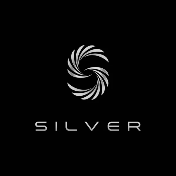 Μοντέρνο Letter Silver Λογότυπο Για Τις Επιχειρήσεις Μόδας Τεχνολογίας Όλη — Διανυσματικό Αρχείο
