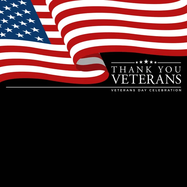 Modern Veterans Day Celebration Background Header Banner Blue Red Color — Stock Vector