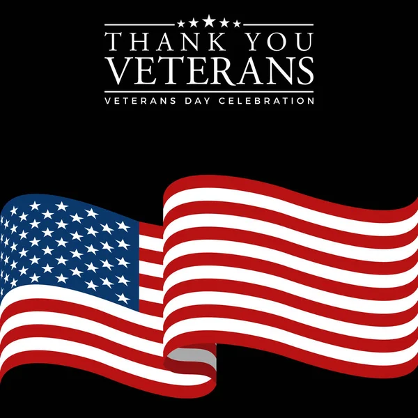 Moderní Veterans Day Celebration Background Header Banner Blue Red Color — Stockový vektor