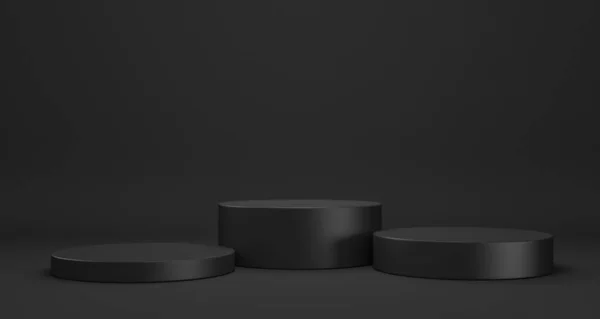 Stand konseptli boş podyum veya kaidesel görünüm, boş ürün rafı 3D oluşturma