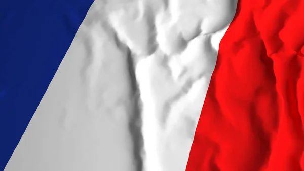 France Flag Country Closeup Rendering Fabric Silk Cotton Polyester Texture — Stock Photo, Image